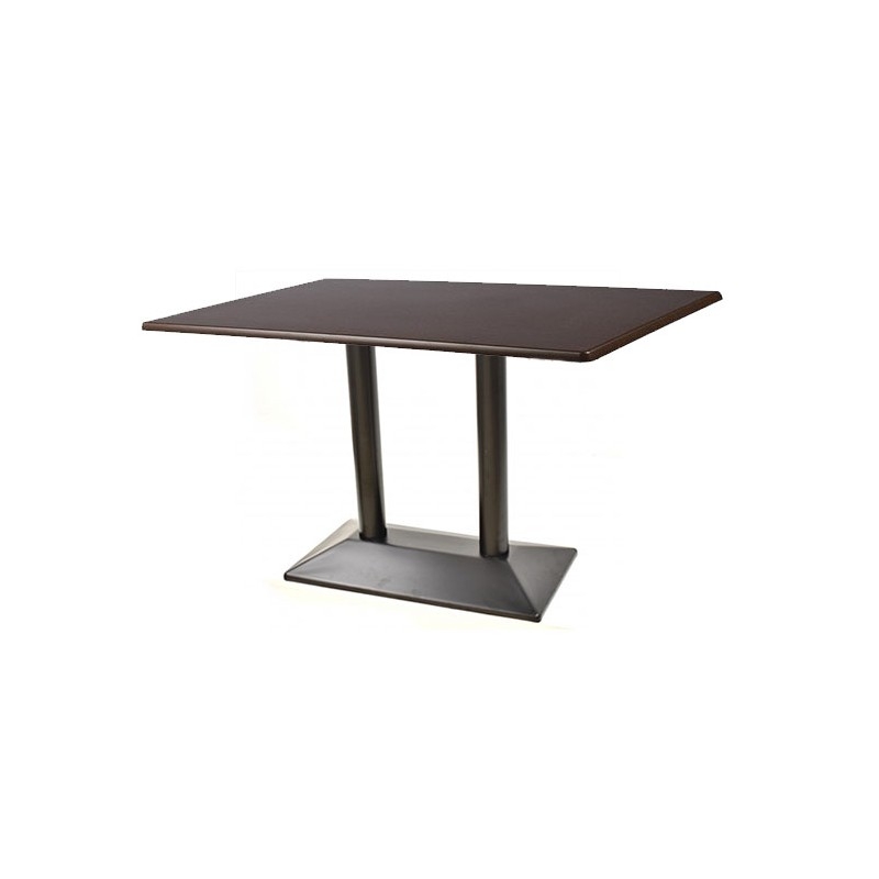 Mesa SALA, negra, base rectangular y tapa de 110 x 70 cms. Color a elegir  Tableros de 110 x 70 cms WERZALIT SM - WENGUE 103