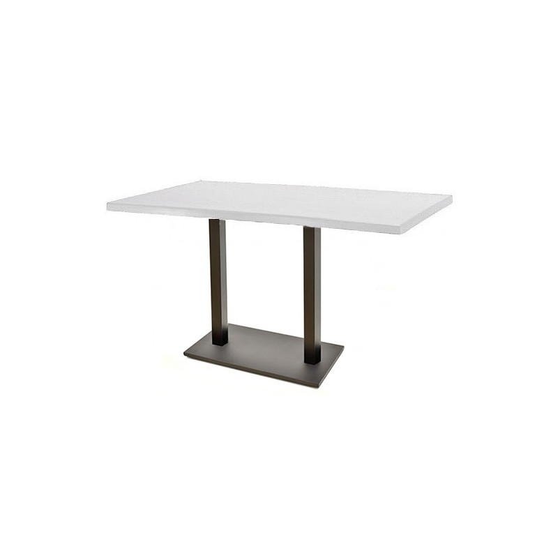 Mesa BELY, negra, base rectangular y tapa de 110 x 70 cms. Color a elegir  Tableros de 110 x 70 cms WERZALIT SM - BLANCO 01