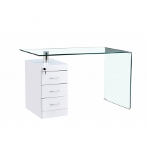 Mesa DUBAI, mueble a izquierda, cristal, 160x80 cms